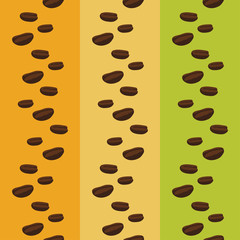 Coffee seamless pattern, vector background, texture with coffee beans