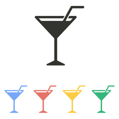 Cocktail - vector icon.