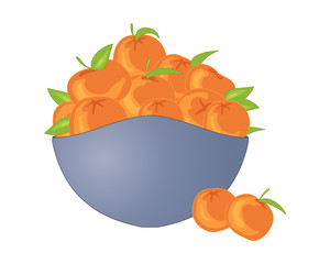 bowl of satsumas