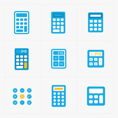 Vector colorful calculator icons set