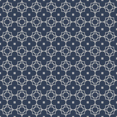 Seamless background image of vintage repeat round cross geometry line pattern.
