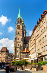 Fototapeta na wymiar St. Lorenz Church in Nuremberg - Germany, Bavaria