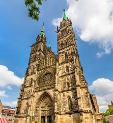Fototapeta premium St. Lorenz Church in Nuremberg - Germany, Bavaria