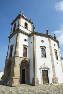 The church of Our Lady of Gloria of the Hill, built in 1739, stands in a leafy residential neighborhood in Rio de Janeiro, Brazil