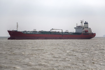 Cargo ship in Mumbai, India