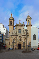 Fototapeta na wymiar Saint Georgy church (Iglesia San Jorge). Corunna, Spain