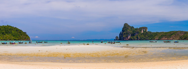 Beauty beach and limestone rocks in Phi Phi islands
