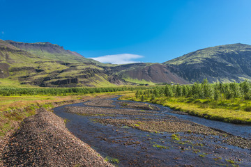 Fototapeta na wymiar Natural landscape on Iceland, summer time, 2015