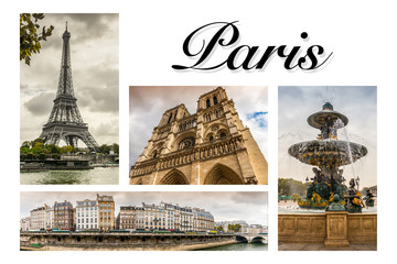 Carte postale de Paris, France