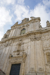 Obraz premium OSTUNI, ITALY - NOVEMBER 14, 2015: The church of San Vito in Ostuni where is in the south of Italy. It is the best Rococo example of the Puglia region.