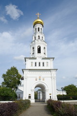 Fototapeta na wymiar Temple complex in the village Zavidovo, Tver region