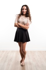 Teenager model posing in studio