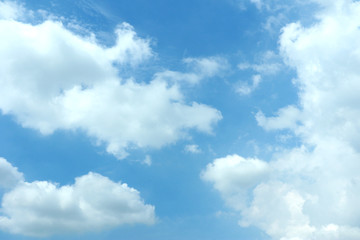 Background beautiful blue sky with white clouds