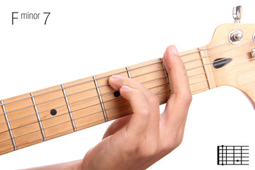 F minor seventh guitar chord tutorial
