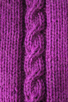 Фиолетовый трикотаж с косой