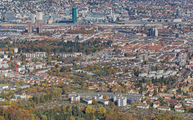 Zürich Stadt, Ansicht vom Uetliberg