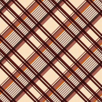Diagonal seamless pattern in beige and brown