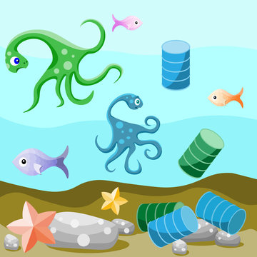 Deep-sea life and pollution of the environment