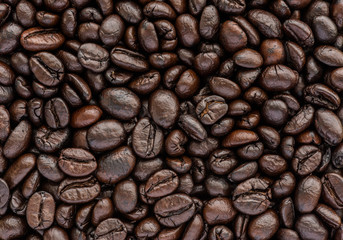 background of brown coffee beans