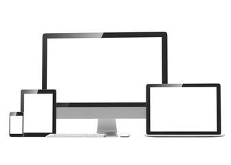 Ultimate web design, laptop, smartphone, tablet, computer, display