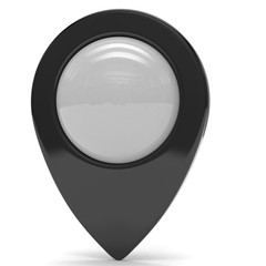 black map pointer isolated