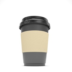 Coffee to go on white