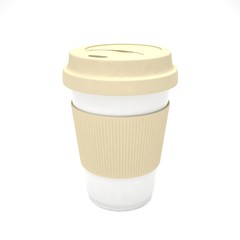 Coffee to go on white