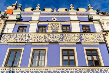Historic building on Market Square in Zamosc, Poland