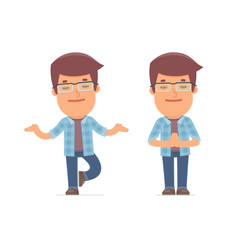 Calm and Blanced Character Freelancer does yoga and meditates