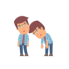 Obraz premium Tired and Exhausted Character Freelancer sleeping on the shoulde