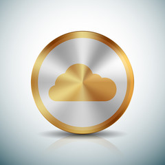 Cloud button gold