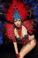 Woman in carnival dress
