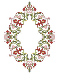 Antique ottoman turkish pattern vector design thirty six