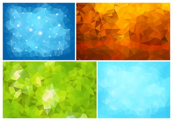 Four Abstract Backgrounds