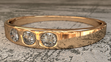 Goldring mit Brillanten