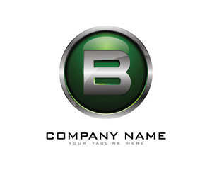 3D Letter B Color Chrome Logo