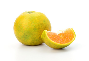 Orange fruit isolated on white background