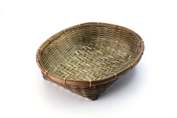 Empty basket on white background