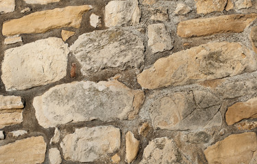 Stone Rock Wall / Texture of old rock wall for background