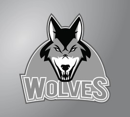 Wolves symbol illustration design