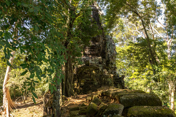 Fototapeta na wymiar Bayon Temple (Angkor Thom) Siem Reap Cambodia Dec 2015