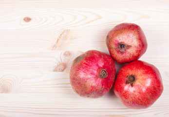 Ripe pomegranate fruit .