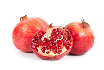 Ripe pomegranate fruit .
