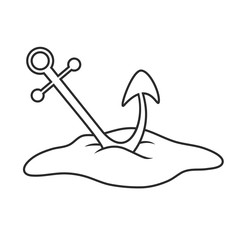 forgot anchored on the ocean floor