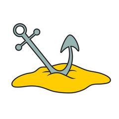 forgot anchored on the ocean floor