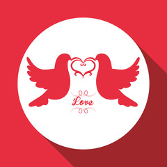 Love and romantic icons design 