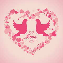 Love and romantic icons design 