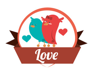 Love and romantic icons design 