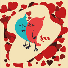 Love and romantic icons design 