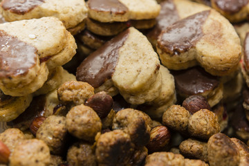 spliced candy hearts and walnut balls